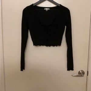 Cropped black sweater